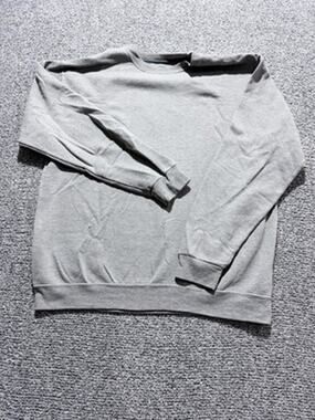 Athletic Grey Sporty, Normcore, Clean Relaxed, Off Duty, Sweatshirt, Large